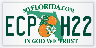 FL license plate ECPH22