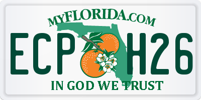 FL license plate ECPH26