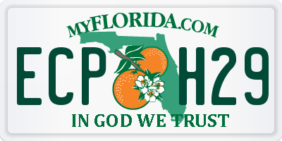 FL license plate ECPH29