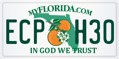 FL license plate ECPH30