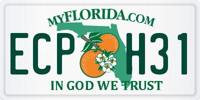 FL license plate ECPH31