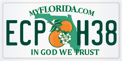 FL license plate ECPH38