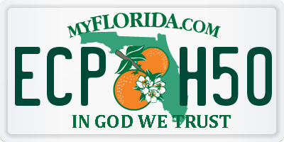 FL license plate ECPH50