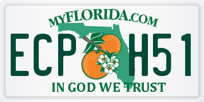 FL license plate ECPH51