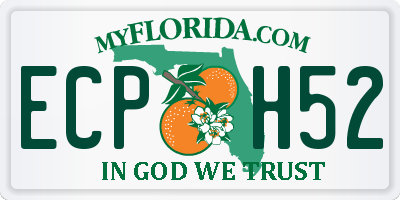 FL license plate ECPH52