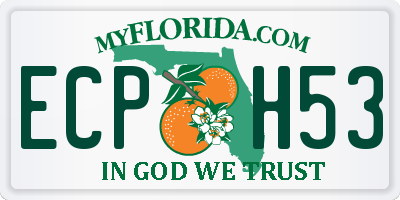 FL license plate ECPH53