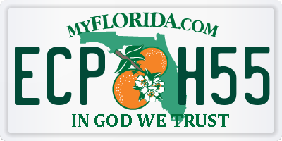 FL license plate ECPH55