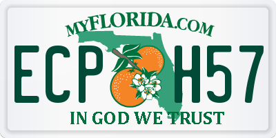 FL license plate ECPH57