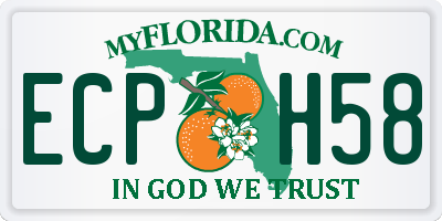 FL license plate ECPH58