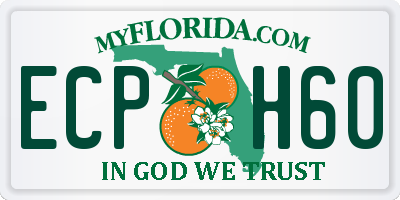 FL license plate ECPH60