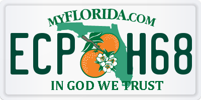 FL license plate ECPH68