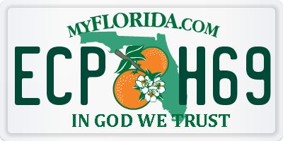 FL license plate ECPH69