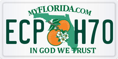 FL license plate ECPH70