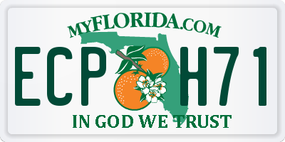 FL license plate ECPH71