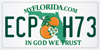FL license plate ECPH73