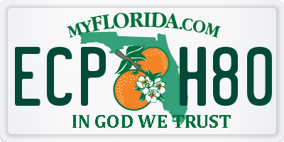 FL license plate ECPH80