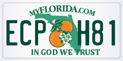 FL license plate ECPH81