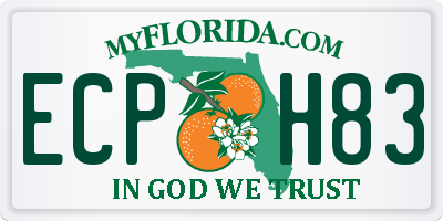 FL license plate ECPH83