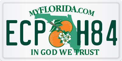 FL license plate ECPH84
