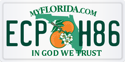 FL license plate ECPH86