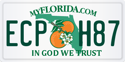 FL license plate ECPH87