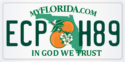 FL license plate ECPH89