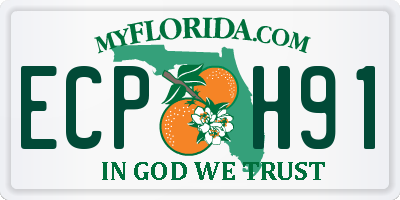 FL license plate ECPH91