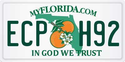 FL license plate ECPH92