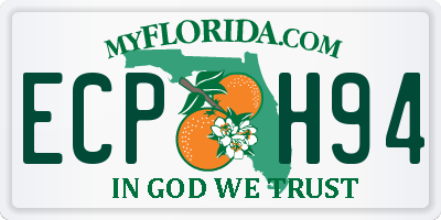 FL license plate ECPH94