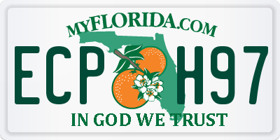 FL license plate ECPH97
