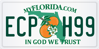 FL license plate ECPH99