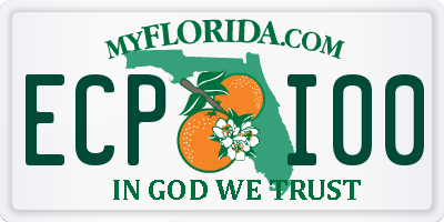 FL license plate ECPI00