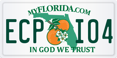 FL license plate ECPI04