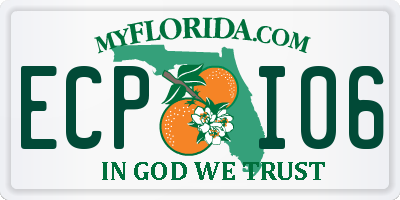 FL license plate ECPI06