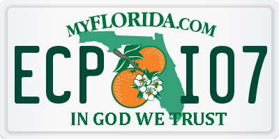 FL license plate ECPI07