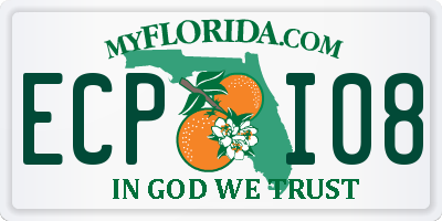 FL license plate ECPI08