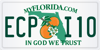 FL license plate ECPI10