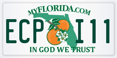 FL license plate ECPI11
