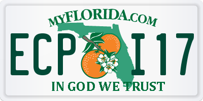 FL license plate ECPI17