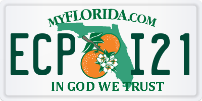 FL license plate ECPI21