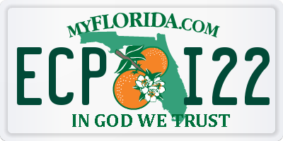 FL license plate ECPI22