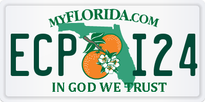 FL license plate ECPI24