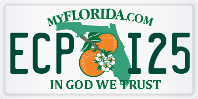 FL license plate ECPI25