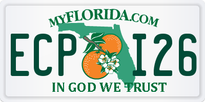 FL license plate ECPI26