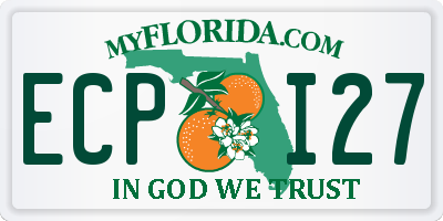 FL license plate ECPI27