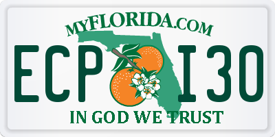 FL license plate ECPI30