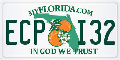 FL license plate ECPI32