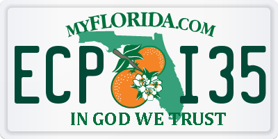 FL license plate ECPI35