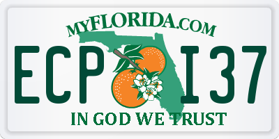 FL license plate ECPI37