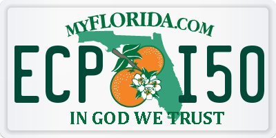 FL license plate ECPI50